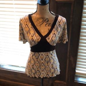 B Works short sleeve Blouse Size Large